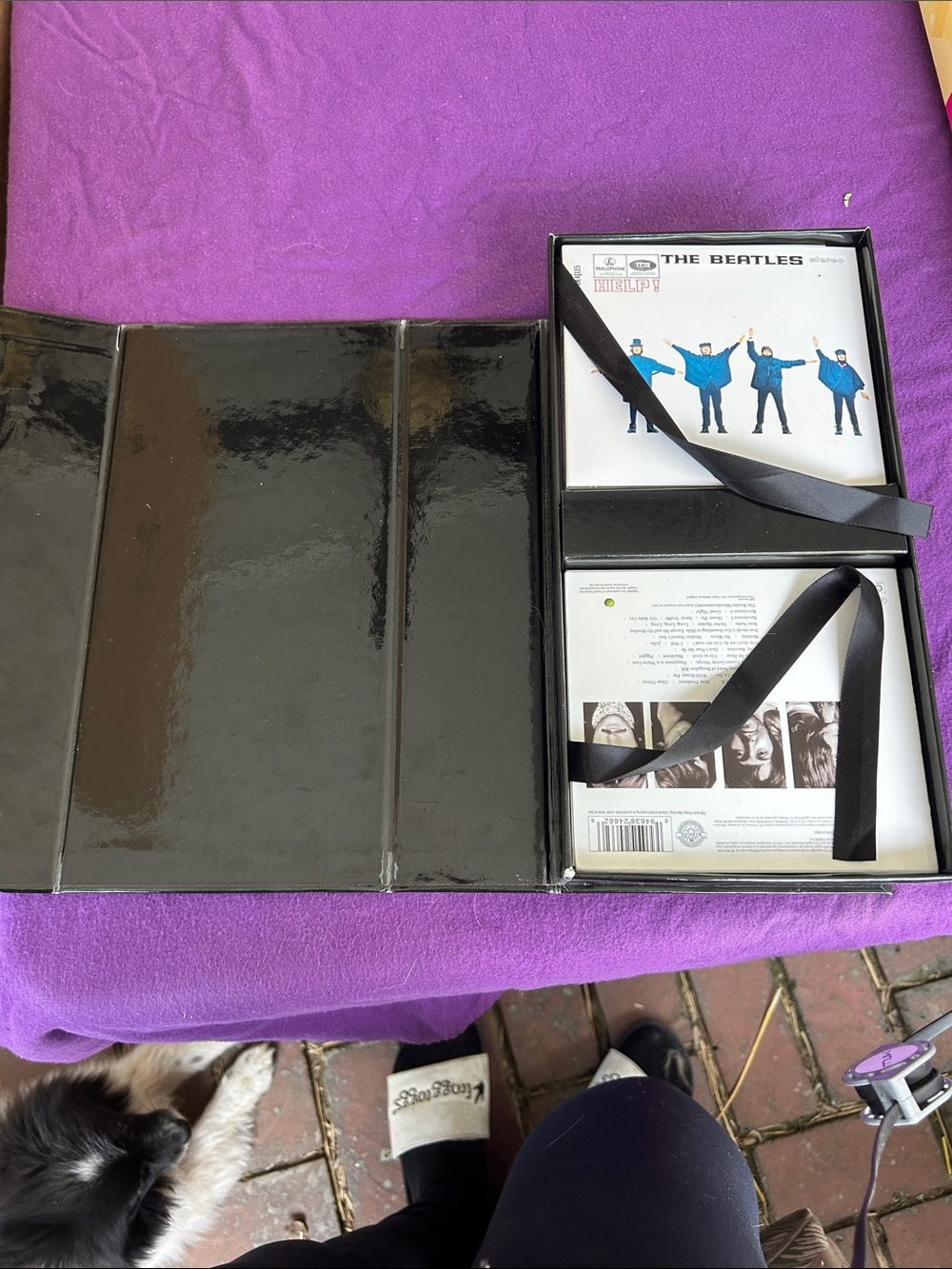 The Beatles Black Box with Green Apple Graphic - Picture 3 of 9